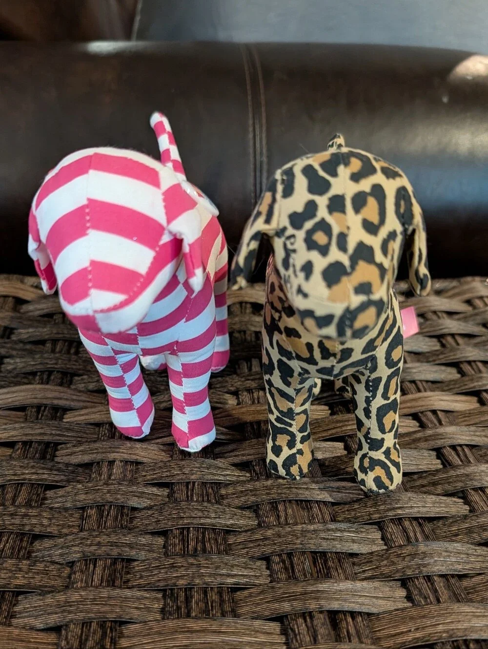Set Of (2) PINK Stuffed Dogs - Picture 2 of 3